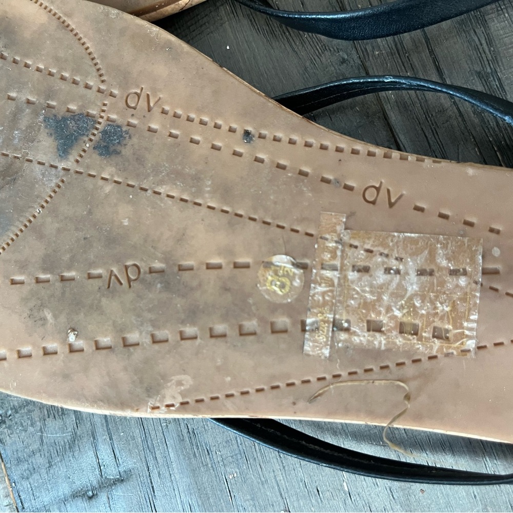 Dolce Vita Cork Flip Flop Sandals with Black Straps - Picture 7 of 7